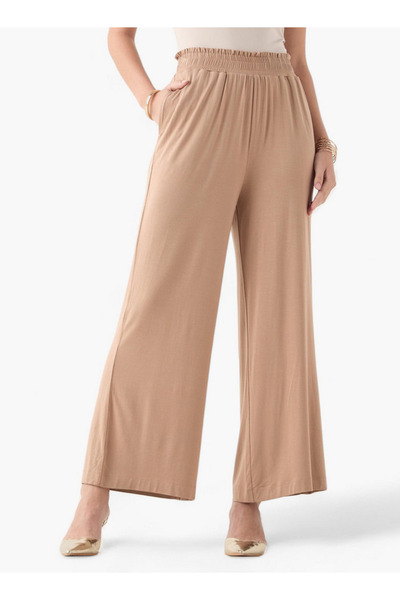 FAV بنطال واسع الساق بخصر مرن وجيوب