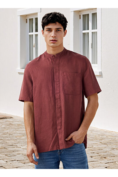 Lee Cooper قميص تنسل بياقة ماندرين بقصّة عادية