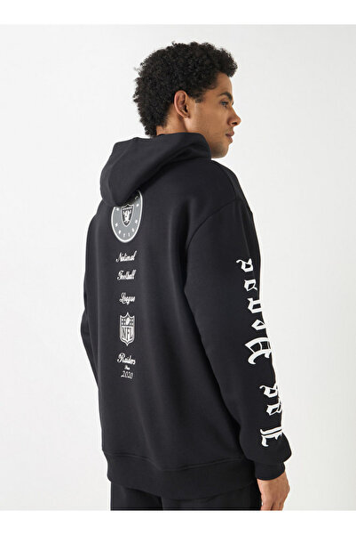 SP Characters Raiders Print Hooded Sweatshirt With Kangaroo Pocket