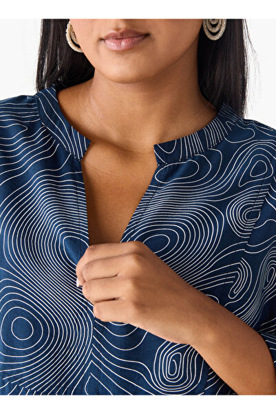 Ulla Popken Bib Yoke A Line Dress