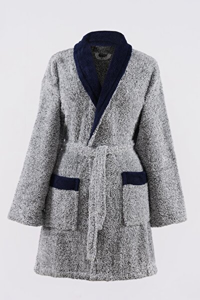 Znp Home Βελούδινο φόρεμα Navy Shawl Unisex Wellsoft | Ρόμπα