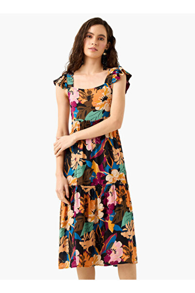 FAV غطاء من الفيسكوز بطبعة زهور