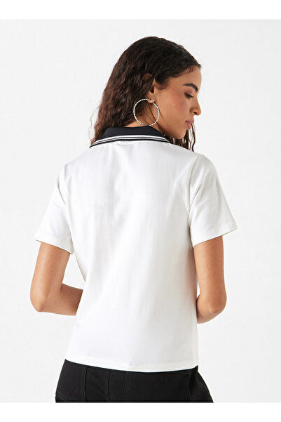 SP Characters Applique Detail Polo T-shirt with Short Sleeves