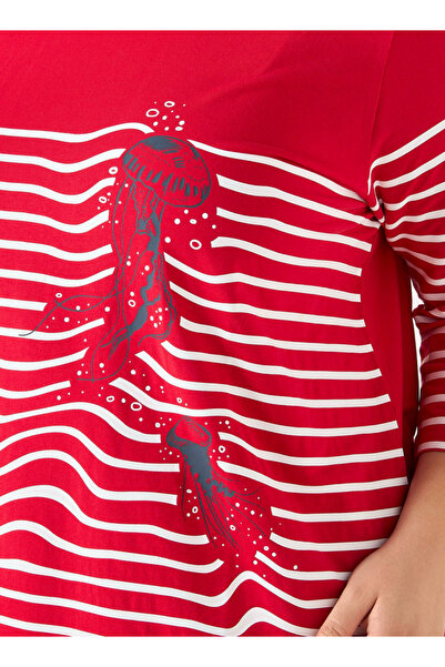 Ulla Popken JELLY FISH STRIPE TEE