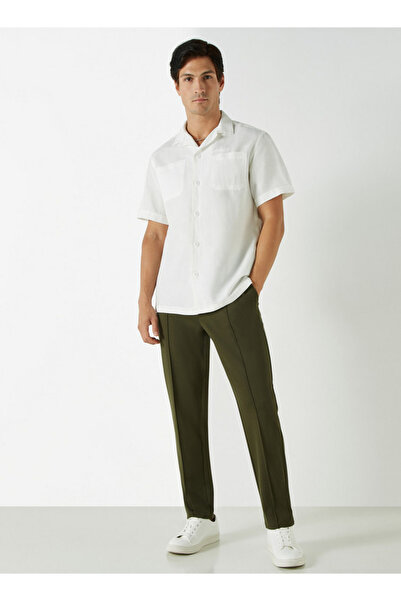 ECKO Unltd Solid Camp Collar Linen Blend Shirt