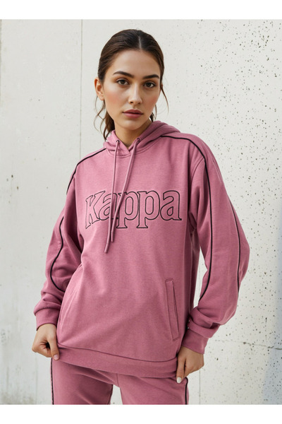 Kappa Regular Fit Hooded Sweatshirt with Logo Embroidery