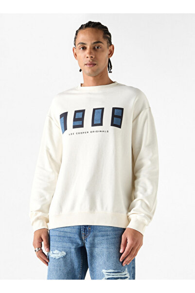 Lee Cooper Typographic Detail Sweatshirt with Long Sleeves