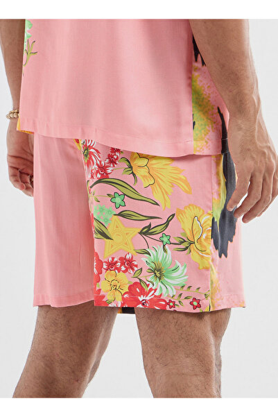 FAV All-over Print Flexi Waist Shorts With Pockets And Drawstring Closure