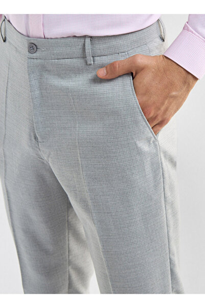 FAV Checked Regular Fit Flexi Waist Trousers with Pockets