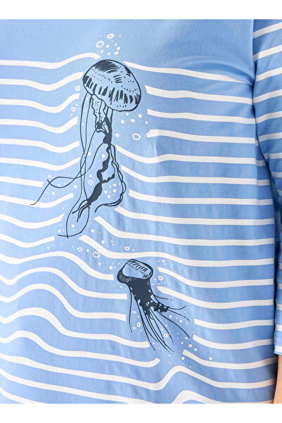 Ulla Popken JELLY FISH STRIPE TEE