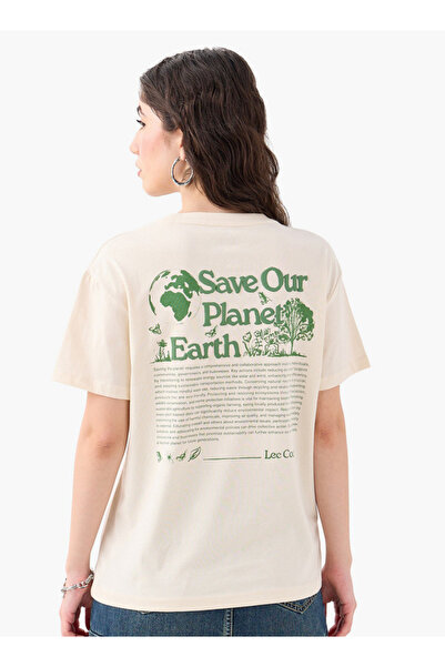 Lee Cooper تي شيرت مطبوع من Lee Cooper برقبة دائرية وأكمام راجلان