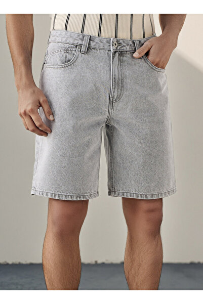 FAV Denim Shorts with Button Closure and Pockets