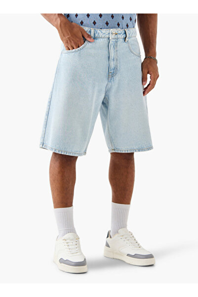 Lee Cooper Baggy Fit Denim Shorts with Pockets