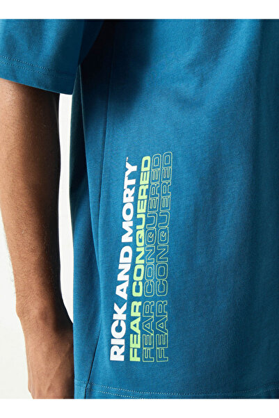 SP Characters Rick And Morty Print Crew Neck T-shirt With Short Sleeves