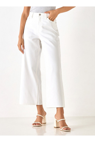 FAV بنطال جينز واسع الساق مع جيوب