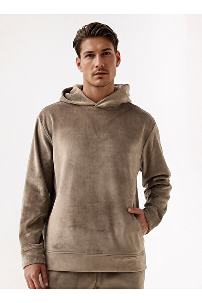 Iconic طقم هودي من قماش مخملي