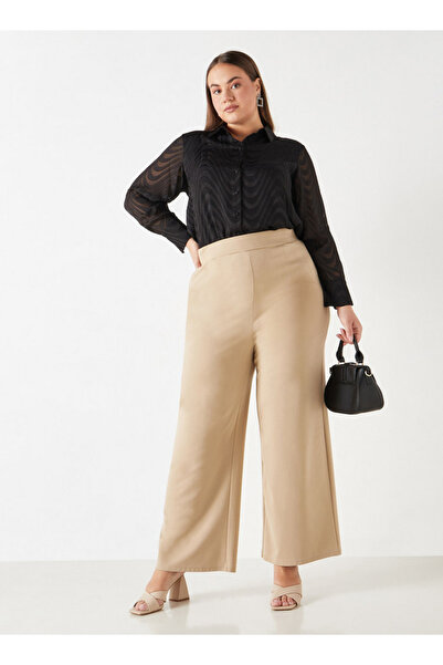 Ulla Popken Plus Size Textured Shirt With Long Sleeves