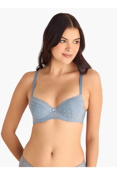 FAV Lace Detail Bra with Hook and Eye Closure