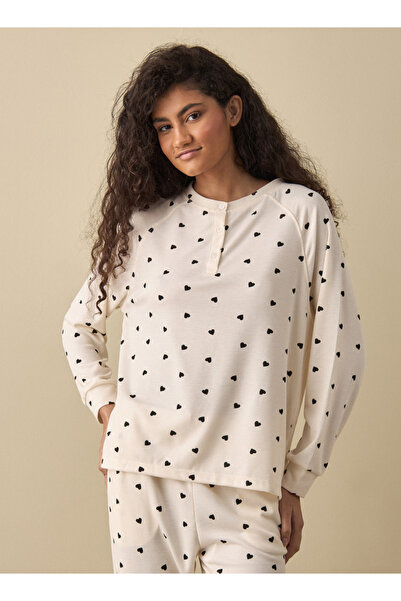 FAV Printed Long Sleeves T-shirt and Pyjama Set