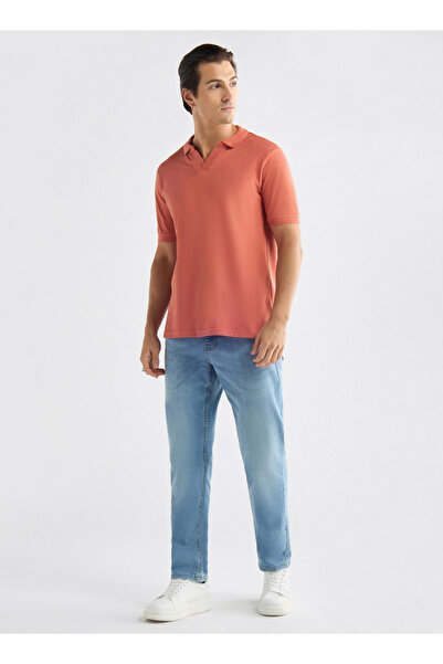FAV Solid Polo T-shirt with Short Sleeves