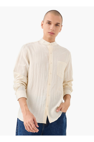 Lee Cooper Mandarin Collar Shirt