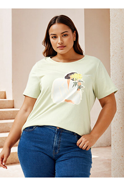 Ulla Popken Plus Size Ulla Popken Printed T-shirt