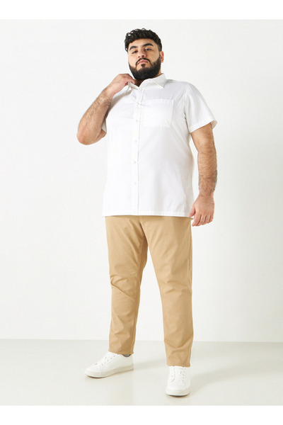 FAV Plus Size Shirt with Short Sleeves and Pocket