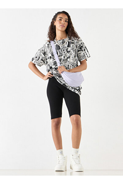 SP Characters All-Over Star Wars Print Longline T-shirt with Short Sleeves