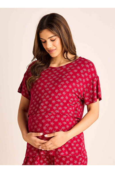 FAV Printed Maternity T-shirt and Pyjama Set