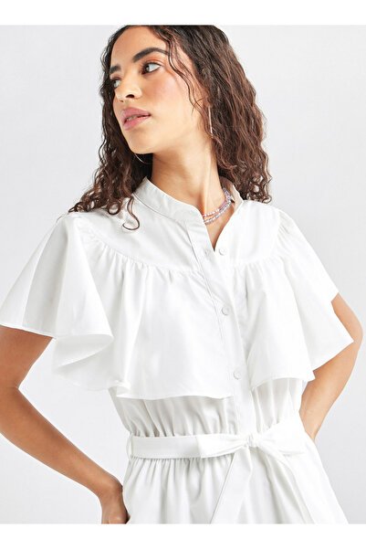 FAV Maxi Dress with Ruffle Detail and Tie-up Belt