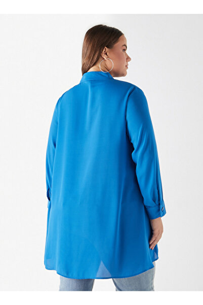 Ulla Popken Plus Size High Low Top With Long Sleeves