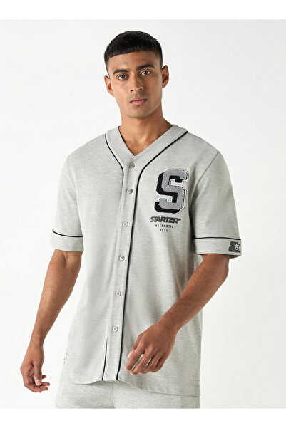 Starter Regular Fit Printed V-neck Shirt