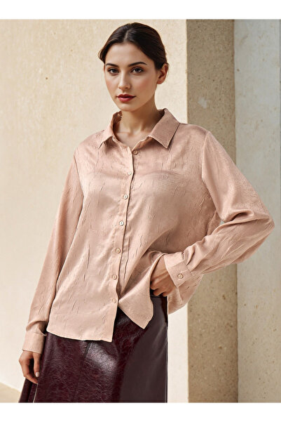 FAV Regular Fit Viscose Textured Shirt with Collar