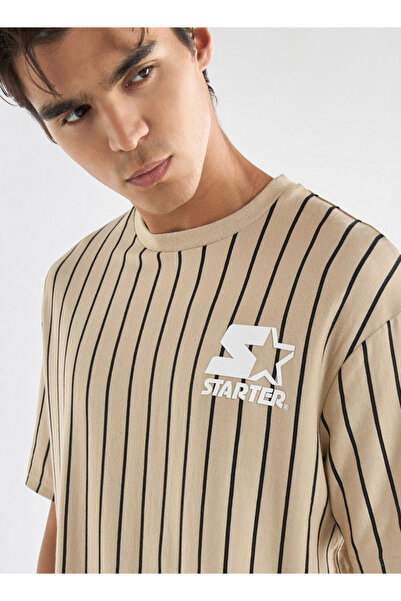 FAV Starter Striped T-shirt with Crew Neck and Short Sleeves