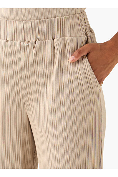 FAV Ribbed Wide Leg Pants with Pockets