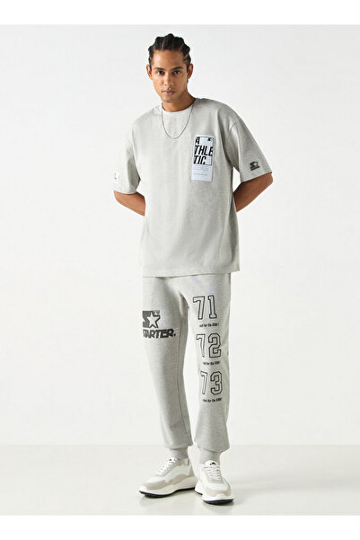 Starter Logo Embossed Flexi Waist Relaxed Fit Joggers With Drawstring Closure