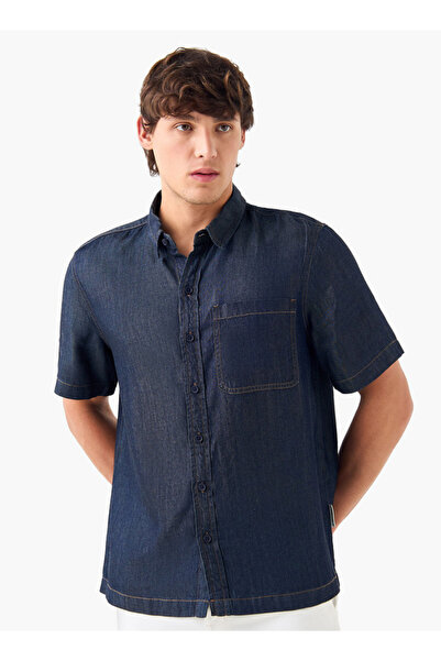 Lee Cooper قميص جينز بقصّة عادية وأكمام قصيرة