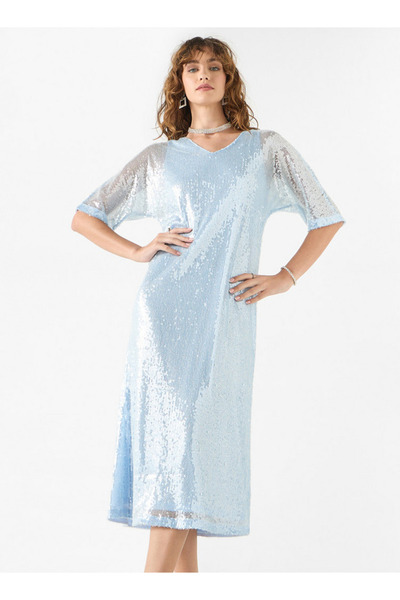 Iconic Embellished A-line Midi Dress With Tie-up Detail