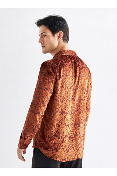 FAV Floral Burnout Velour Shirt