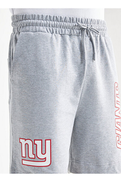FAV New York Giants Print Shorts with Drawstring Closure and Pockets