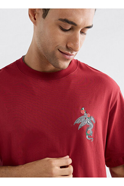 FAV Typographic Print T-shirt with Crew Neck and Short Sleeves