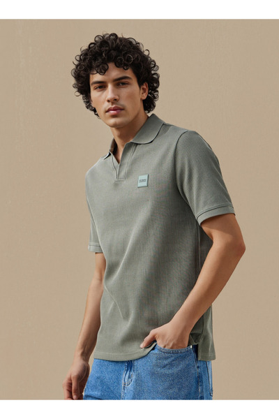 Lee Cooper Ribbed Polo T-shirt