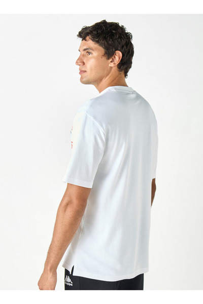 Kappa Graphic Print T-shirt with Crew Neck and Short Sleeves