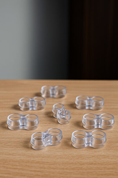 nistabolje Plastik 15 Adet Kapı Kolu Pencere Stoperi Silikon Durdurucu Kapı Arkası Duvar Koruyucu Tampon