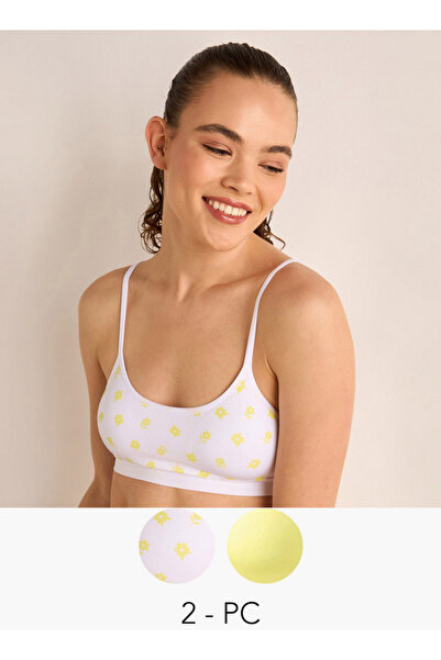 FAV مجموعة من قطعتين - حمالة صدر متنوعة بأشرطة قابلة للتعديل