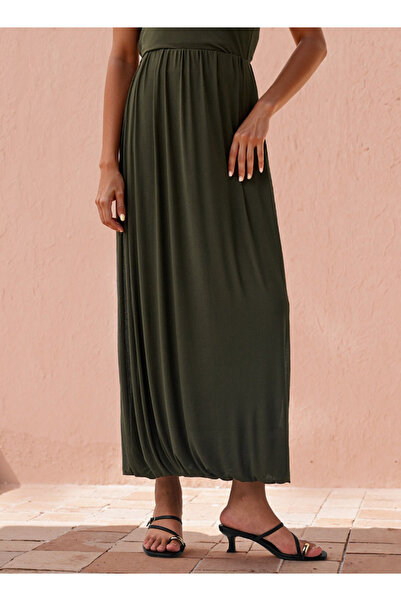 Iconic Balloon Hem Maxii Skirt with Elasticated Waistband