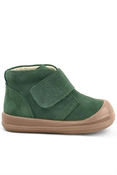 Rakerplus Yoohoo Genuine Leather Green Velcro Unisex Baby Boots
