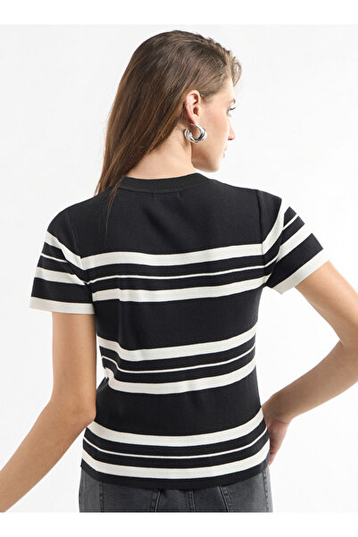FAV Striped Crew Neck T-shirt With Short Sleeves