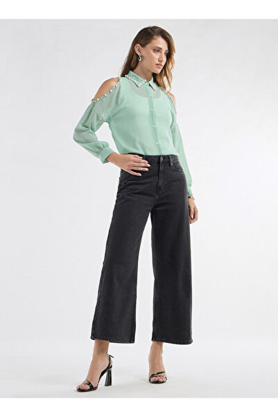 FAV SHEER SHIRT WITH PEARLS