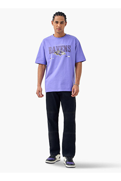 SP Characters تي شيرت بياقة دائرية وأكمام قصيرة بطبعة فريق بالتيمور رافينز